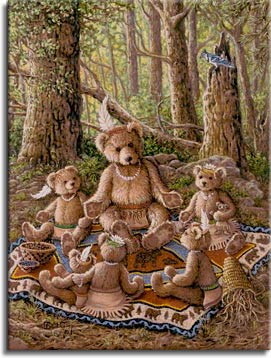 The Story Teller, a painting by artist Janet Kruskamp